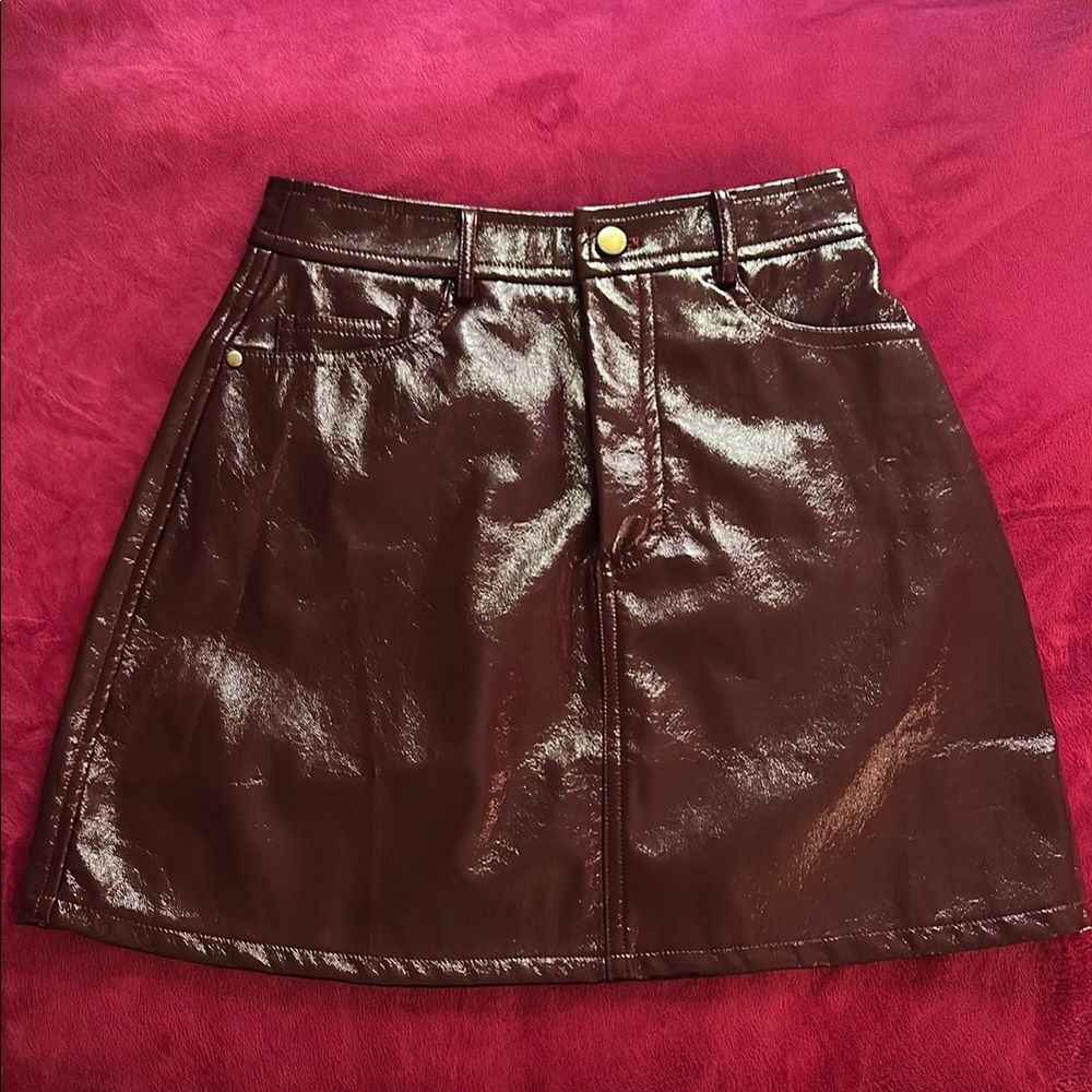 Shiny Brown Skirt